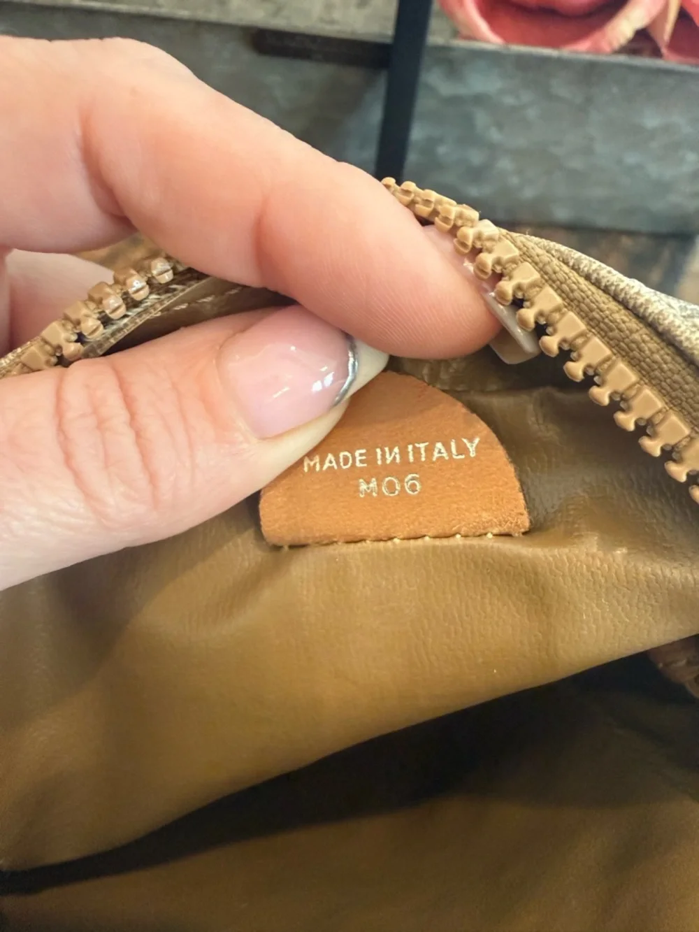 Celine Authentic Beige Crossbody Bag with Tan Leather Trim - Picture 6 of 15